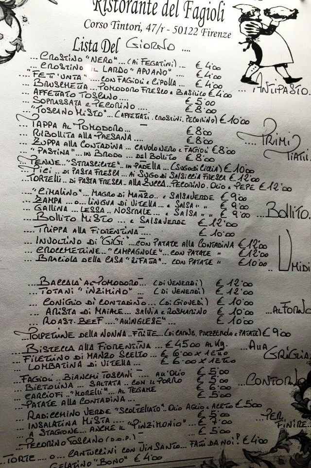 ristorante del fagioli firenze restaurant del fagioli florence