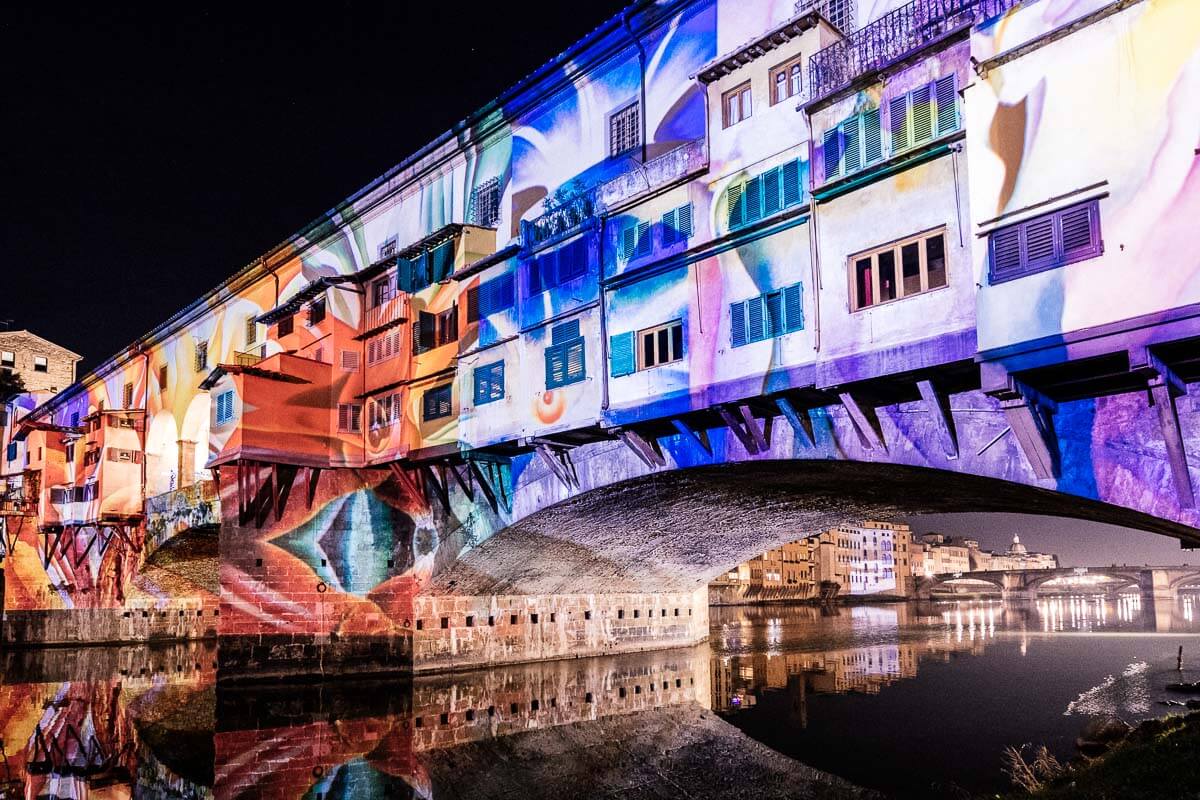 firenze light festival ponte vecchio lightness