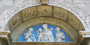 bolsena basilica santa cristina lunetta buglioni