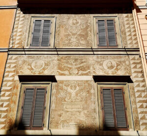 roma facciate a graffito